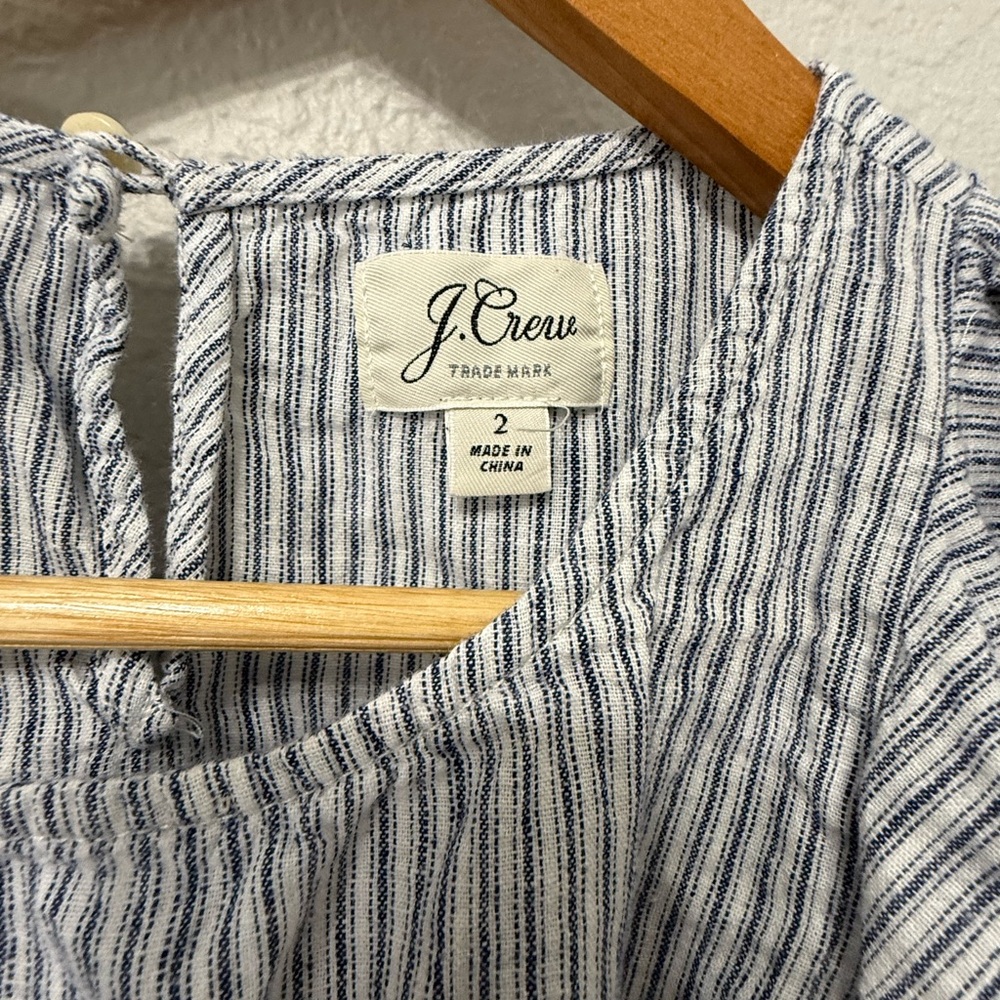 J. Crew Ruffle Sleeve Top - Picture 2 of 3